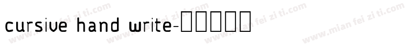 cursive hand write字体转换